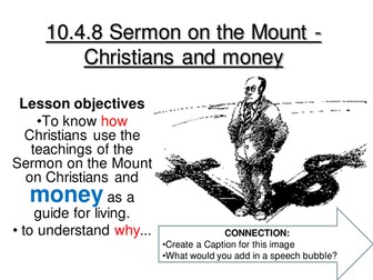 Edexcel Unit 10.4.8 Sermon on the Mount & Money