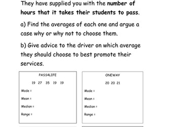 Using Averages -which driving instructor