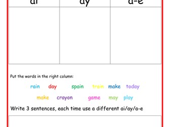 3 ways to spell ai ay a-e