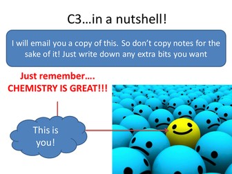 C3 Chemistry Separate Science AQA Revision Summary
