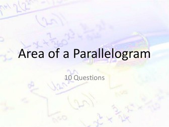 Area of a Parallelogram Quiz