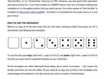 Dicing with Numbers