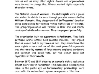 Changing Role of Women in the 20th Century: Voting