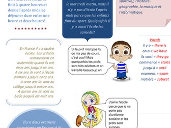 Fact sheet about French school system