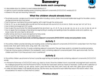 Espresso Phonics Notes and Activity Sheets Level 4