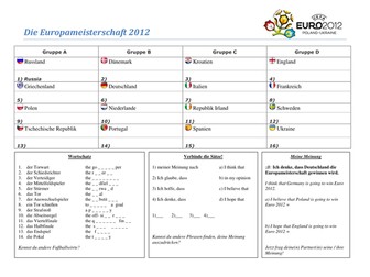 Euro 2012 Worksheet