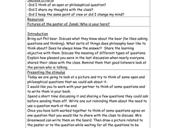 6 Philosophy Sessions for  years 1-4