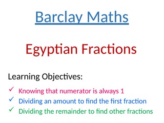Egyptian Fractions