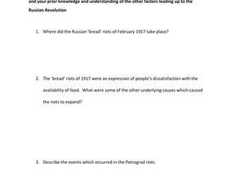 Depth Study: The Russian Revolution