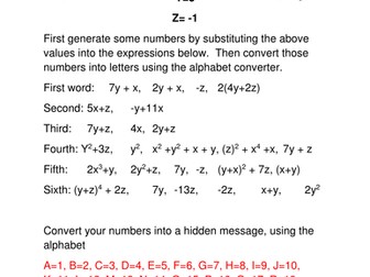 Substitution Code Puzzle