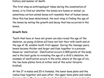forensic anthropology btec