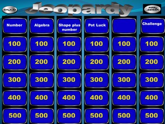 Mathematics Jeopardy Game Easy Year 8 Revision