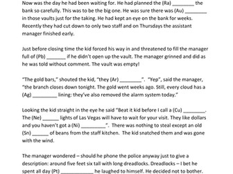The Kid - using the periodic table worksheet