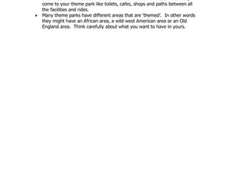 Design a Lunar theme park project