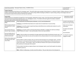 Literacy - Olympics - 2012 Wenlock gone AWOL!