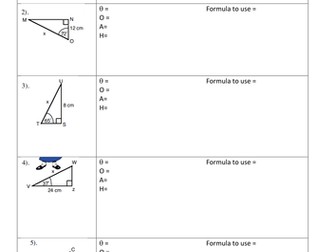 Trigonometry worksheet