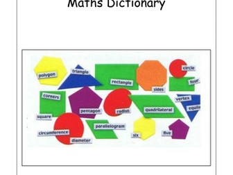 Maths vocabulary booklets