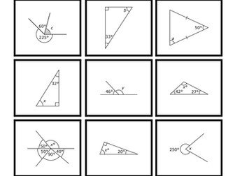 KS3 Angles Card Sort Activity