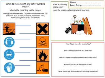 H&S home work sheet.