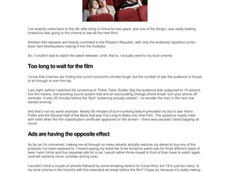 AQA English Language Unit 3b Love or Loathe Advert