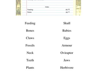 Literacy - Information Texts based on Dinosaurs Week 1