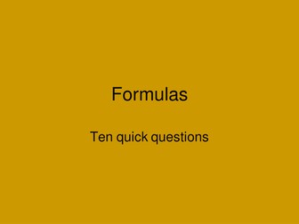 Formula substitution