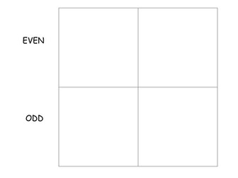 Carroll Diagram Templates (2 by 2)