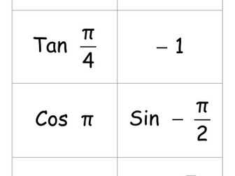 Exact Values Snap Game (Radians Only)