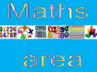 Maths area Display sign