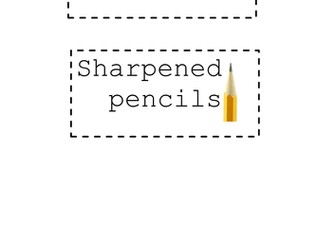 Sharp and Blunt Pencil Labels
