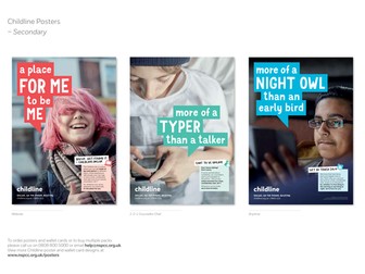 Childline posters and wallet cards - Secondary