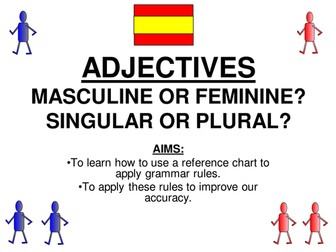 Spanish Adjectives - Self-marking