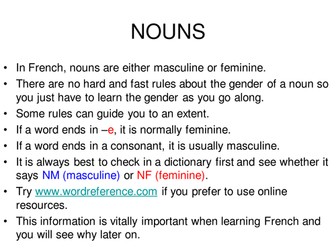 French Definite Articles - Self-Marking