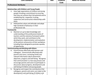 Core Standards Tracker