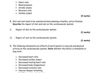 GCSE PE - End of Unit Exams