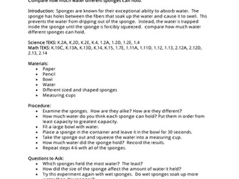 How Much Water Will a Sponge Hold?