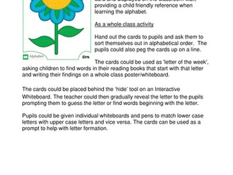 A-Z Classroom Display - Flower Theme