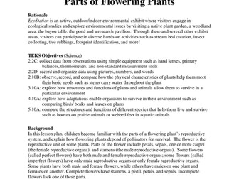 Parts of Flowering Plants