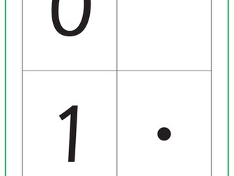 Numbers and Dots Flash Cards - Numbers 0-20