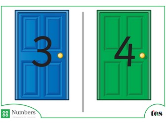 Number Cards - Doors Theme 1-10