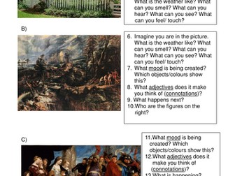 Art as creative thinking and writing stimuli