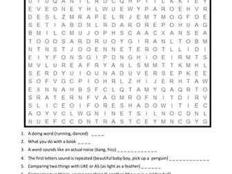 Linguistic Devices wordsearch