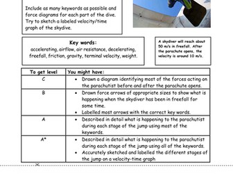 Skydiver poster assessment task