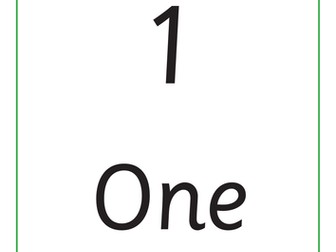 A4 Words and Numbers Flash Cards 1-100