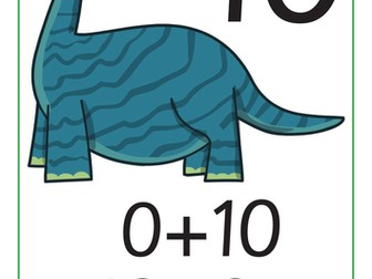 Additions Sheets (total 10) Dinosaur Theme