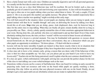 Behaviour Management Strategies