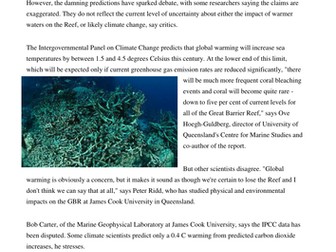 Global Warming and the Great Barrier Reef