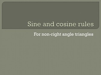 Sine and cosine rules