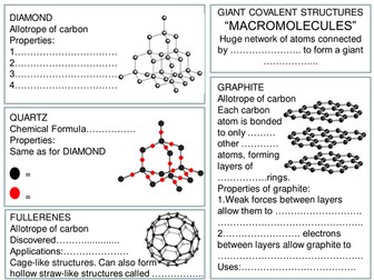 Giant covalent structures worksheet