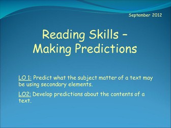 Reading Skills - Making Predictions